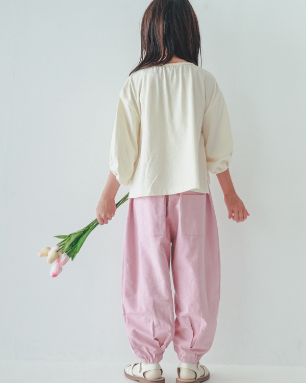 【エヌエイチティー】ロングサーカスパンツ / ピンク