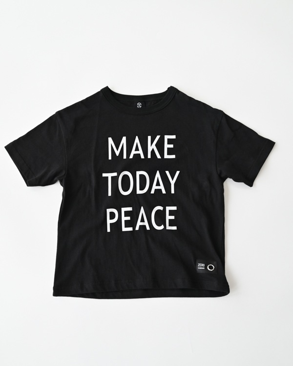 【ゼロスタンダード】MAKE TODAY PEACE Tシャツ / ブラック