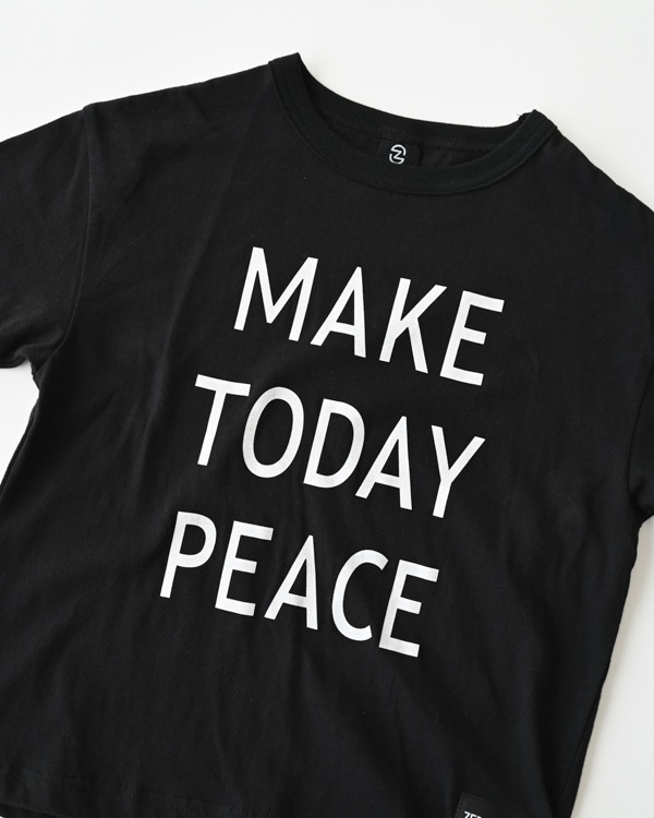 【ゼロスタンダード】MAKE TODAY PEACE Tシャツ / ブラック