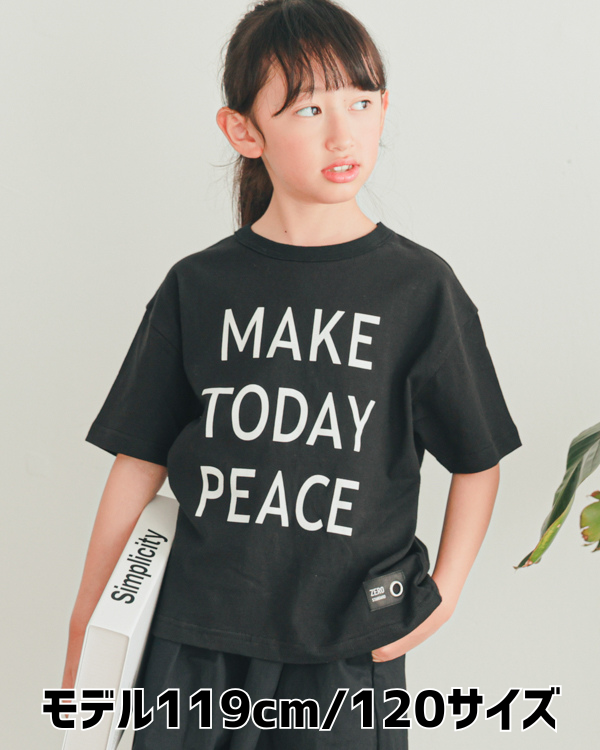 【ゼロスタンダード】MAKE TODAY PEACE Tシャツ / ブラック