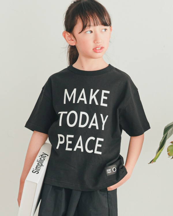 【ゼロスタンダード】MAKE TODAY PEACE Tシャツ / ブラック