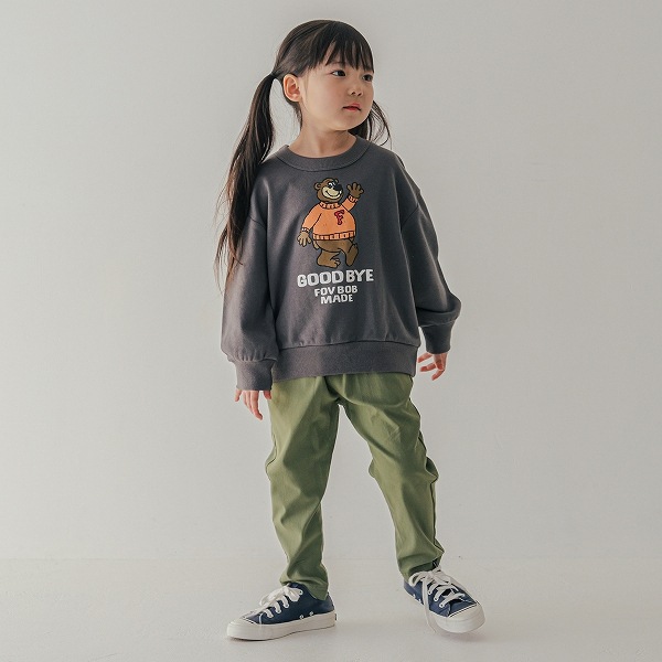 【25FW】F/B BEAR ビッグトレーナー / チャコールグレー