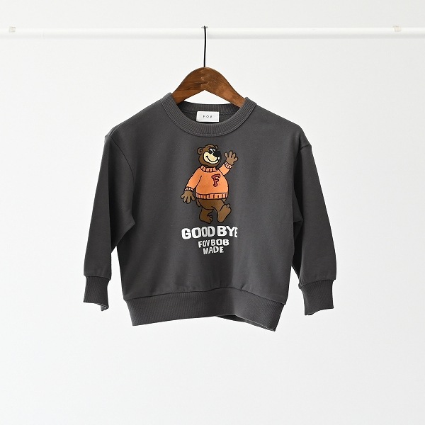 【25FW】F/B BEAR ビッグトレーナー / チャコールグレー