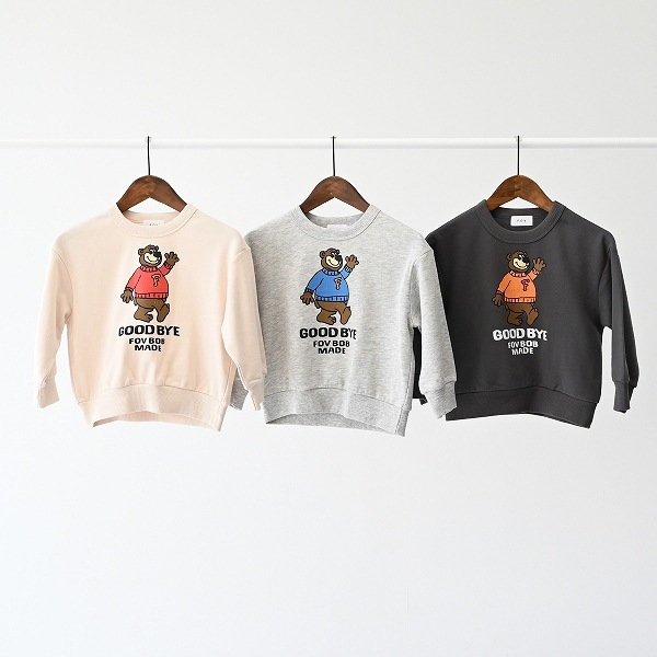 【25FW】F/B BEAR ビッグトレーナー / チャコールグレー