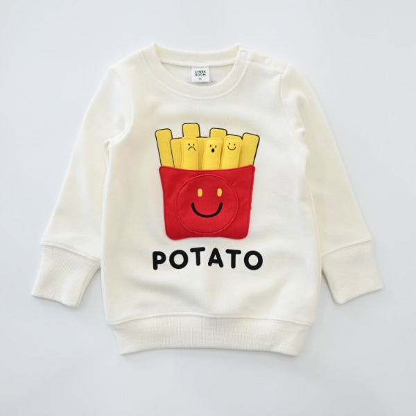 【25FW】スマイルポテト　トレーナー / オフホワイト