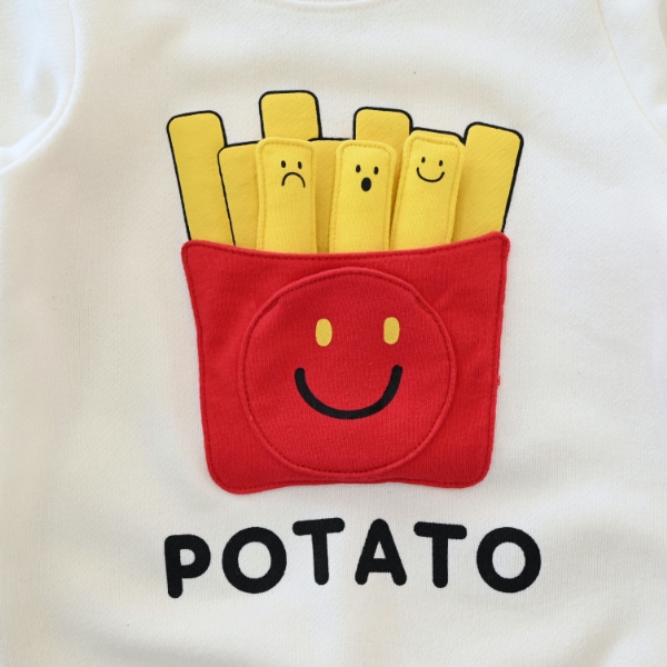 【25FW】スマイルポテト　トレーナー / オフホワイト