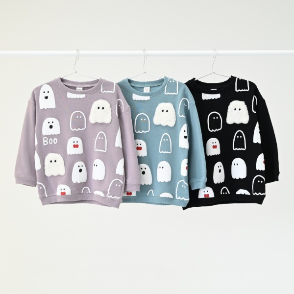 【25FW】おばけ柄 トレーナー / ブルー