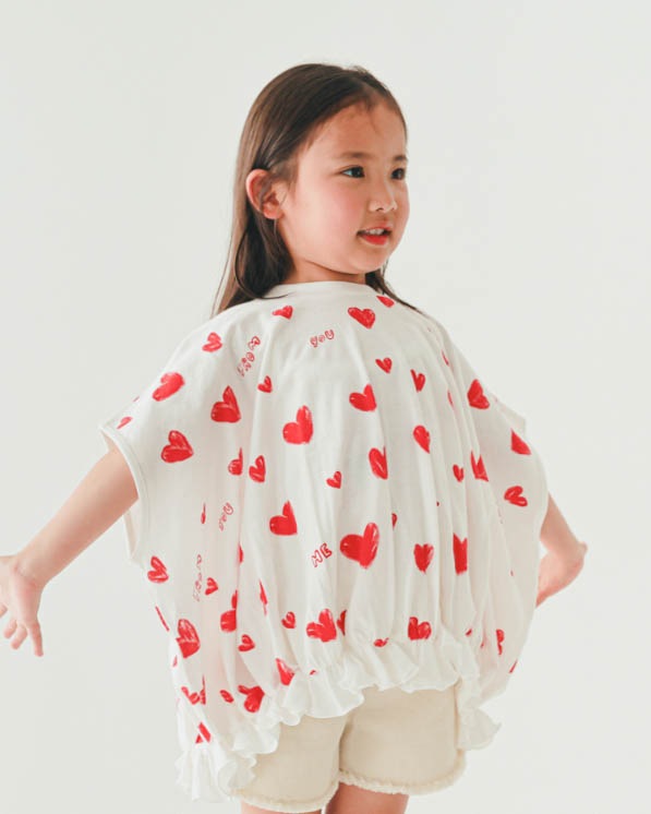 【26PS】ハートＴシャツ / オフホワイト