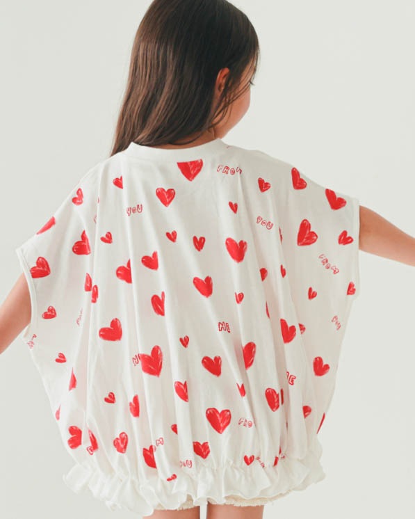 【26PS】ハートＴシャツ / オフホワイト