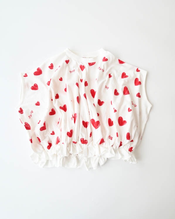 【26PS】ハートＴシャツ / オフホワイト