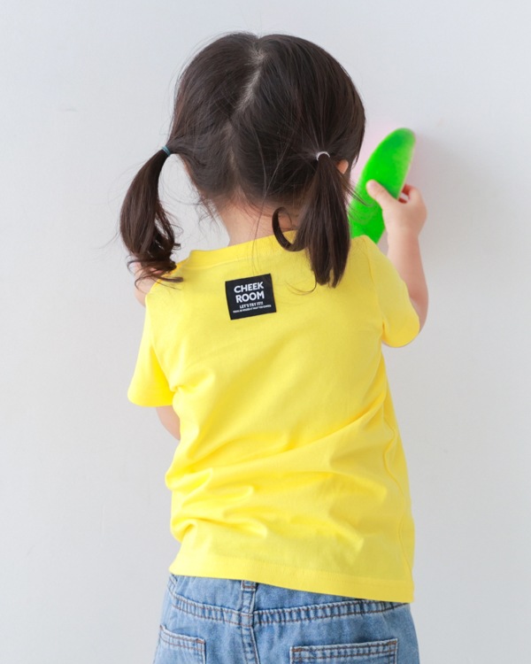 【チークルーム】すいかポシェット Tシャツ / イエロー