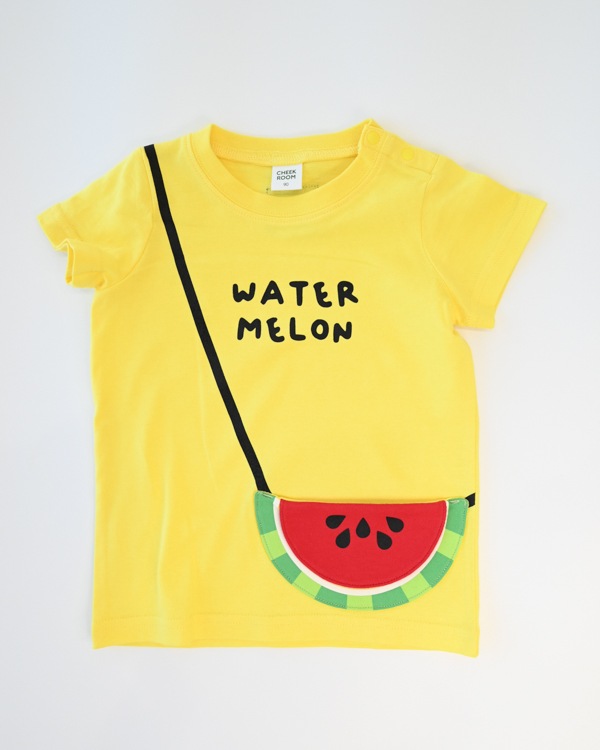 【チークルーム】すいかポシェット Tシャツ / イエロー