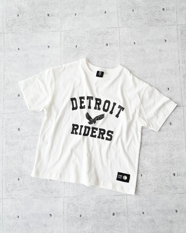 【ゼロスタンダード】DETROIT RIDERS Tシャツ / オフホワイト