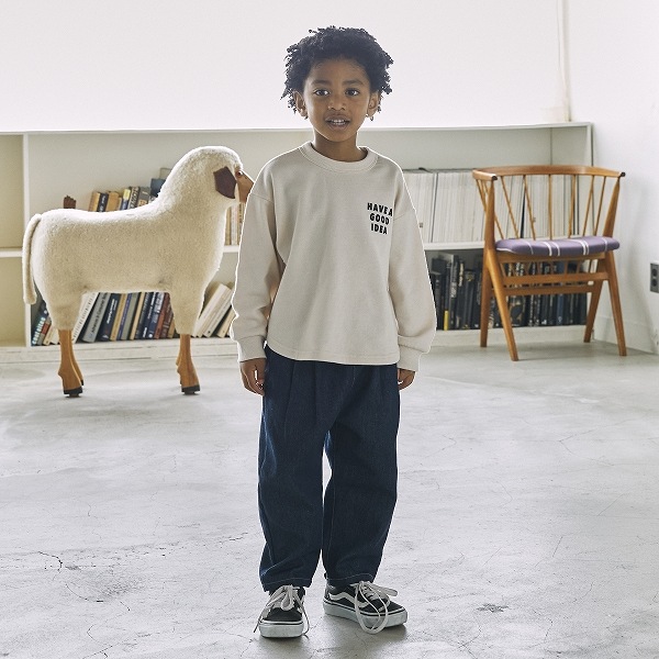 【25FW】デニム2タックイージーパンツ / ネイビー