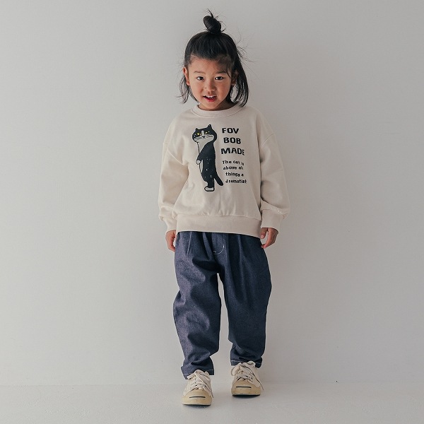 【25FW】F/B CAT ビッグトレーナー / アイボリー