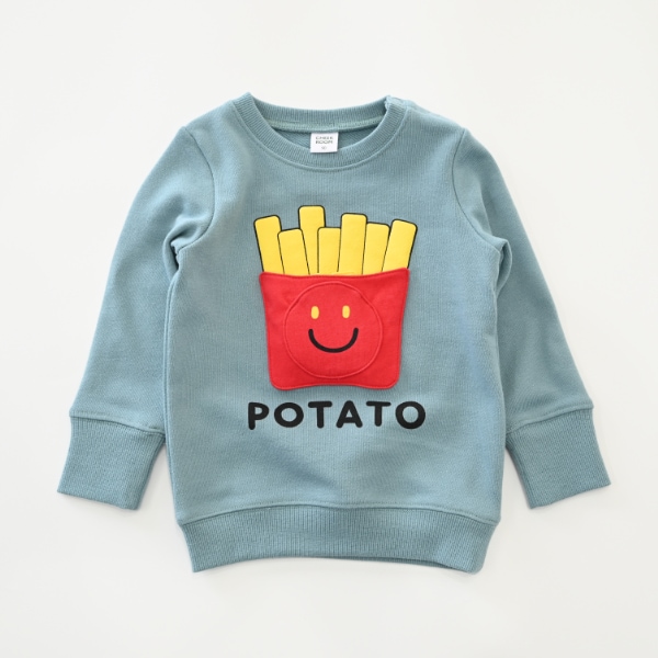 【25FW】スマイルポテト トレーナー / ブルー