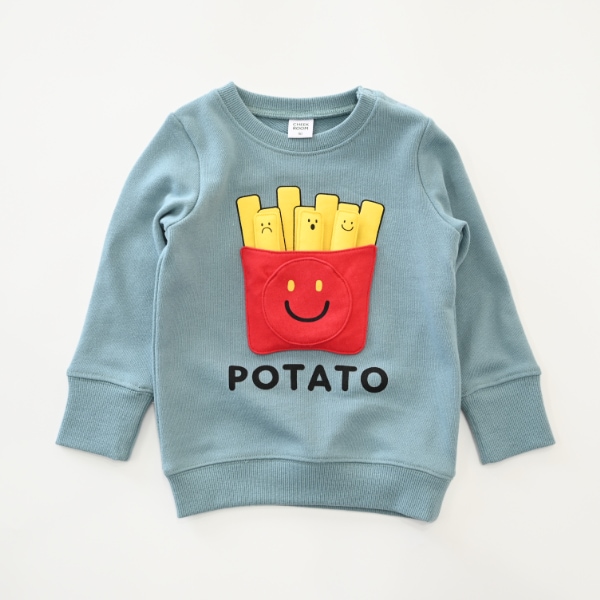 【25FW】スマイルポテト トレーナー / ブルー