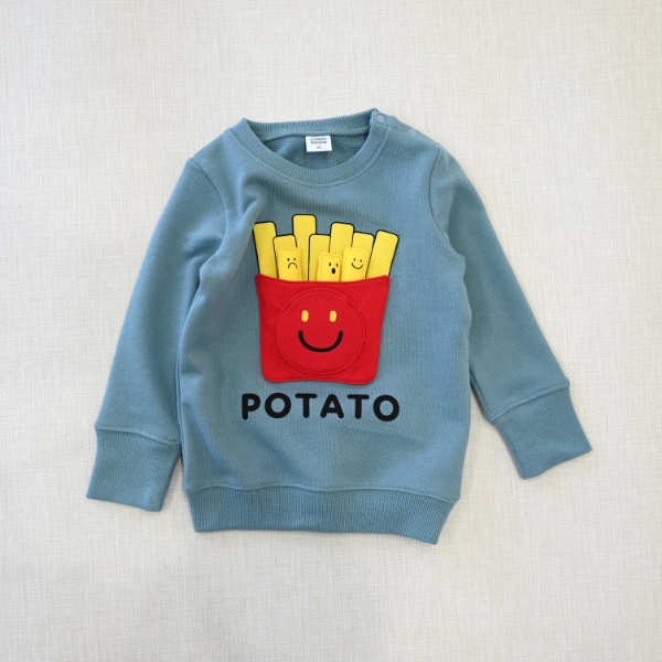 【25FW】スマイルポテト トレーナー / ブルー