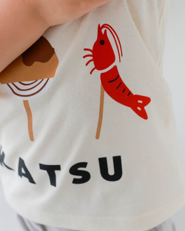 【チークルーム】串カツＴシャツ / アイボリー