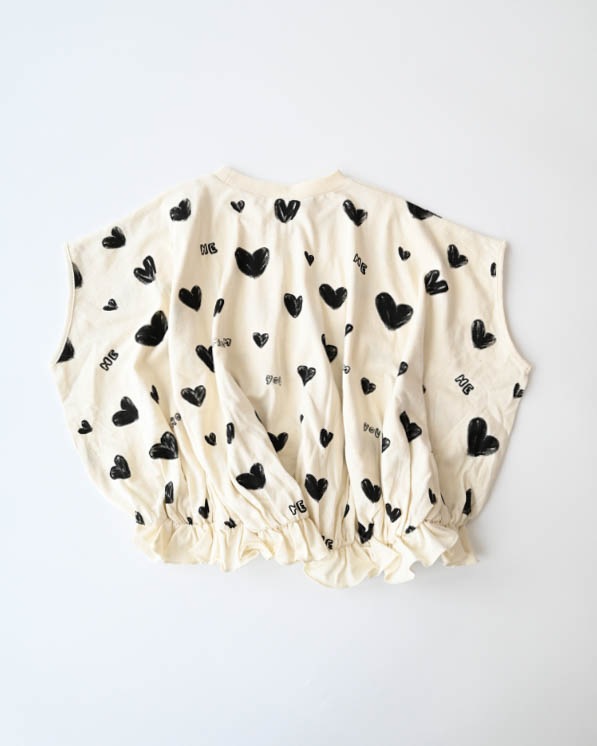 【ニコフラート】ハートＴシャツ / アイボリー