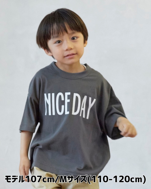 【26PS】NICE DAY Tシャツ / チャコールグレー