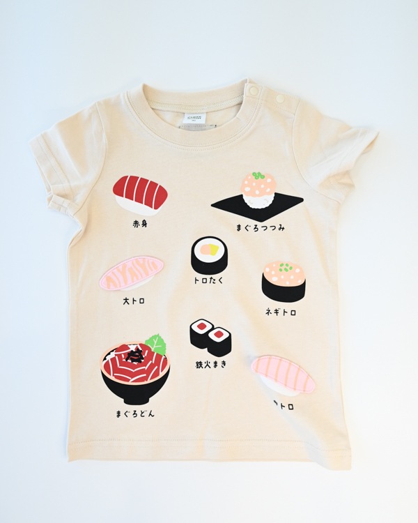 【チークルーム】まぐろ祭り Tシャツ / アイボリー
