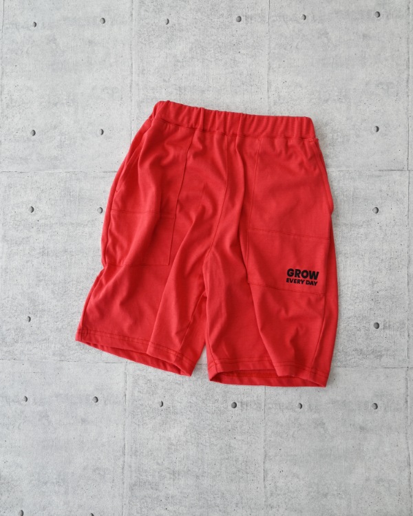 【ジーンズベー】EASY HALF PANTS / レッド