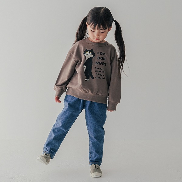 【25FW】F/B CAT ビッグトレーナー / アッシュグレー