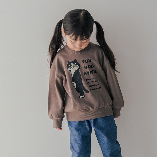 【25FW】F/B CAT ビッグトレーナー / アッシュグレー