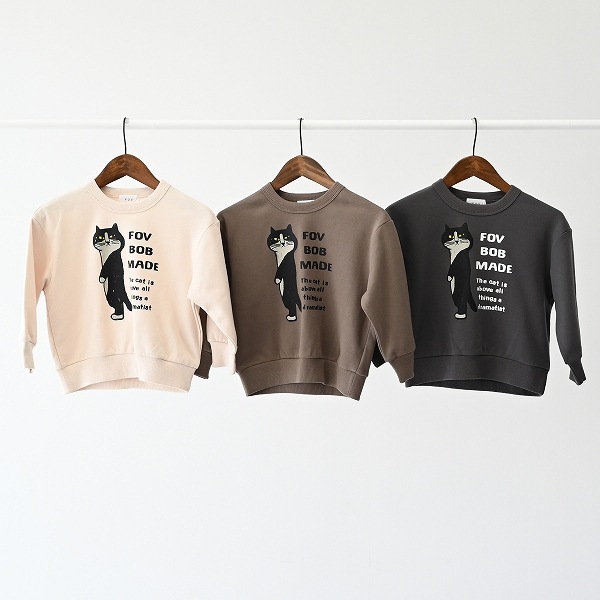 【25FW】F/B CAT ビッグトレーナー / アッシュグレー