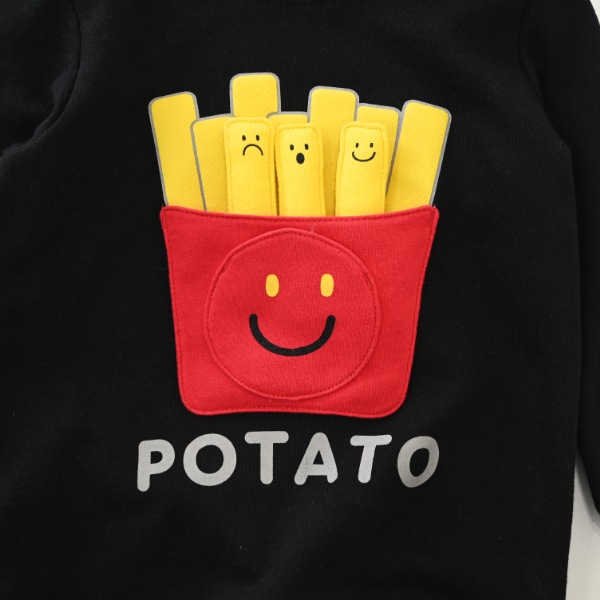 【25FW】スマイルポテト　トレーナー / ブラック