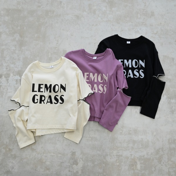 【25FW】LEMON GRASS ロングＴシャツ / ブラック