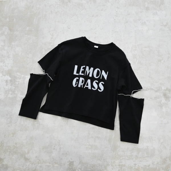 【25FW】LEMON GRASS ロングＴシャツ / ブラック