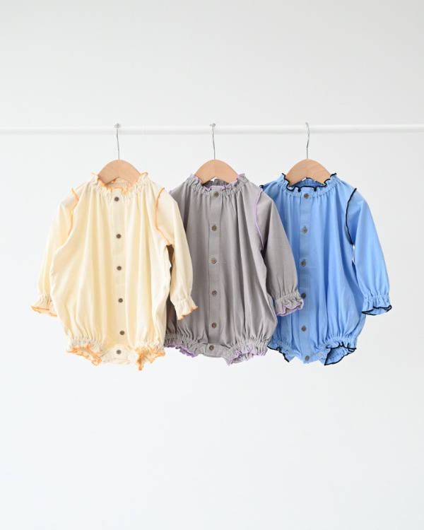 【エヌエイチティー】メローロンパース / グレー