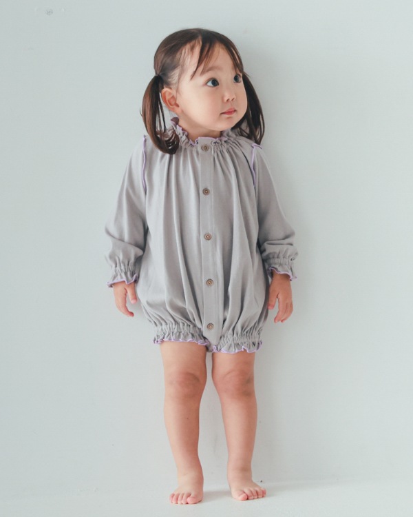 【エヌエイチティー】メローロンパース / グレー