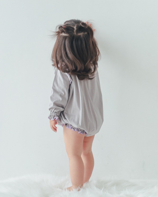 【エヌエイチティー】メローロンパース / グレー