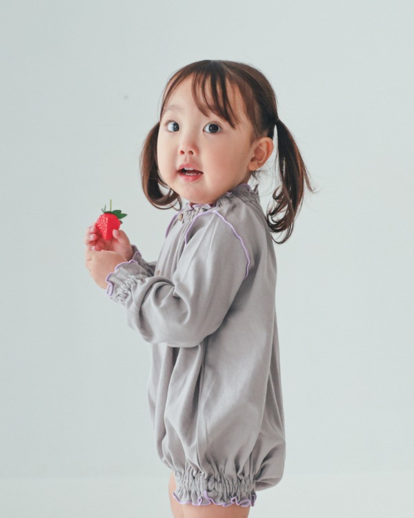 【エヌエイチティー】メローロンパース / グレー