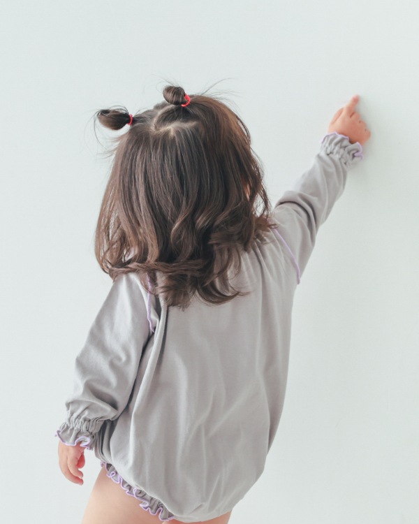 【エヌエイチティー】メローロンパース / グレー