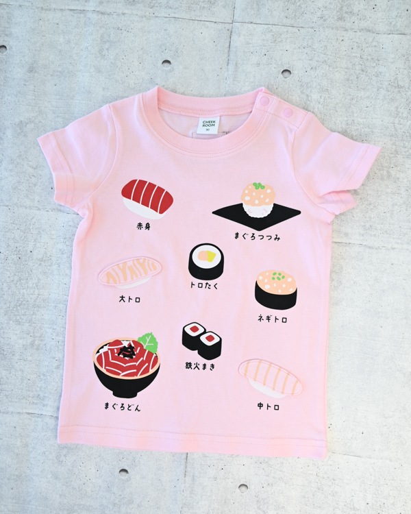 【チークルーム】まぐろ祭り Tシャツ / ピンク