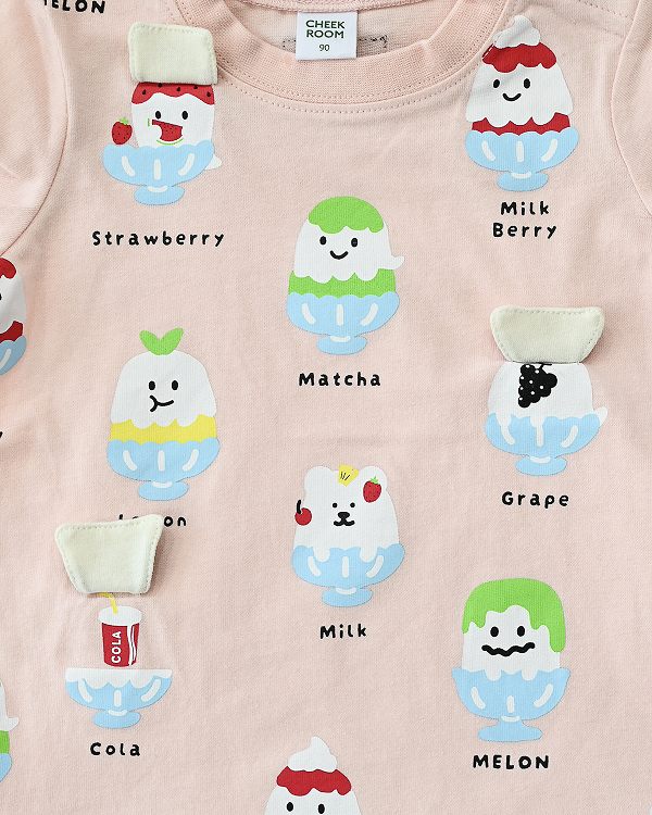 【チークルーム】おばけかき氷 Tシャツ / ピンク