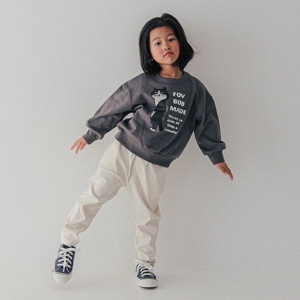 【25FW】F/B CAT ビッグトレーナー / チャコールグレー