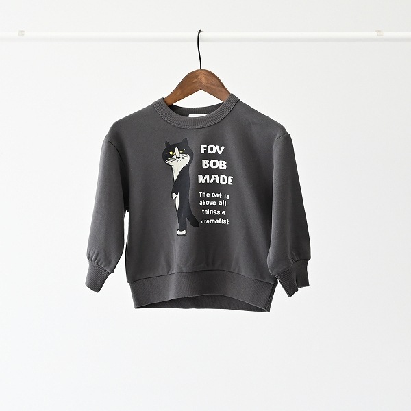 【25FW】F/B CAT ビッグトレーナー / チャコールグレー