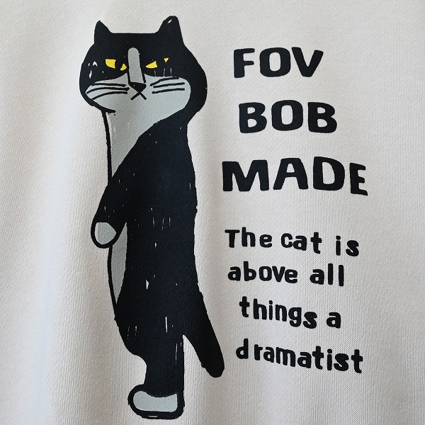 【25FW】F/B CAT ビッグトレーナー / チャコールグレー