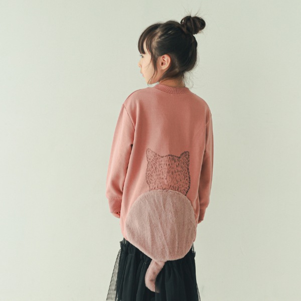 【25FW】ねこ トレーナー / カメオブラウン