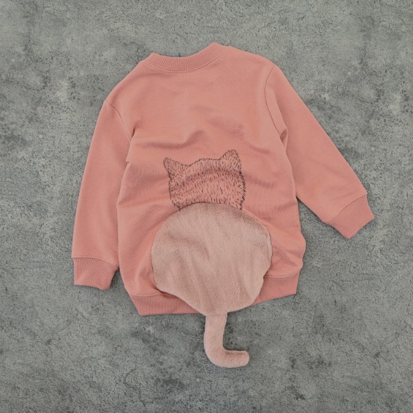 【25FW】ねこ トレーナー / カメオブラウン