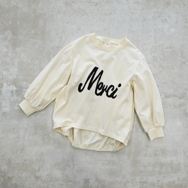 【25FW】Merci バルーンロングＴシャツ / アイボリー