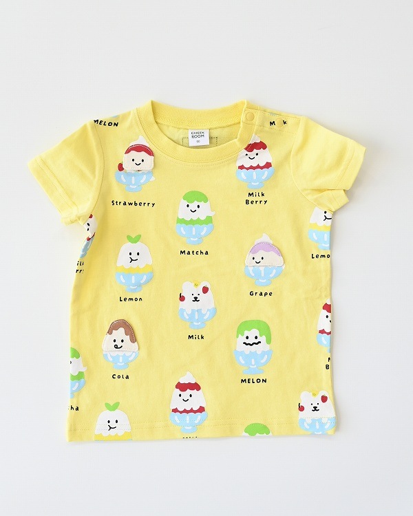 【チークルーム】おばけかき氷 Tシャツ / イエロー  