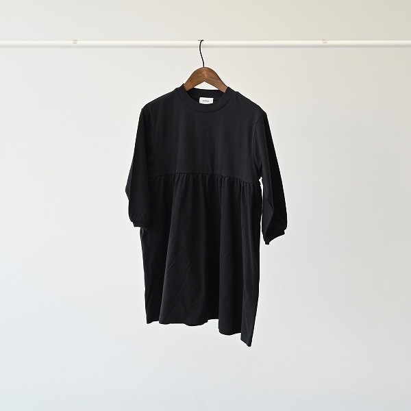 【25FW】ギャザーワンピース / ブラック