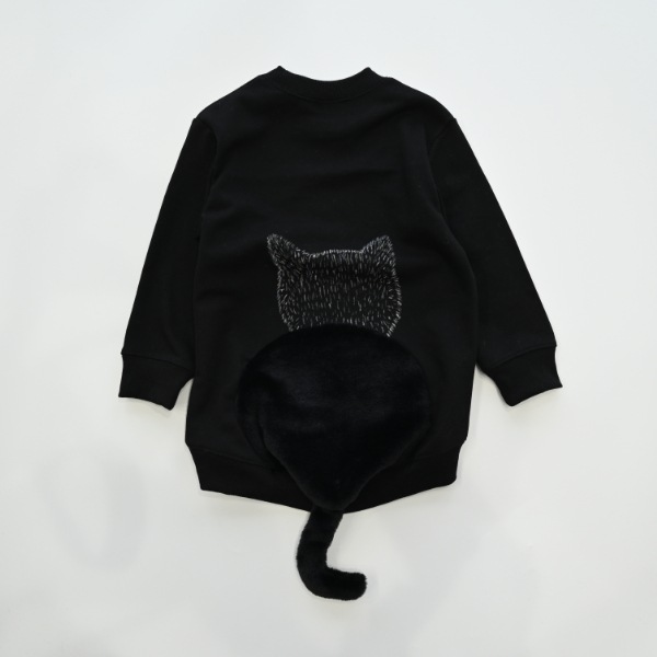 【25FW】ねこ トレーナー / ブラック