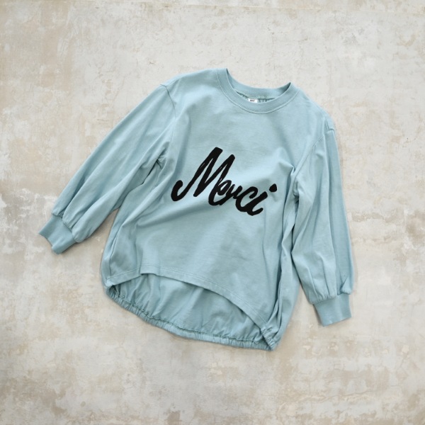 【25FW】Merci バルーンロングＴシャツ / サックス